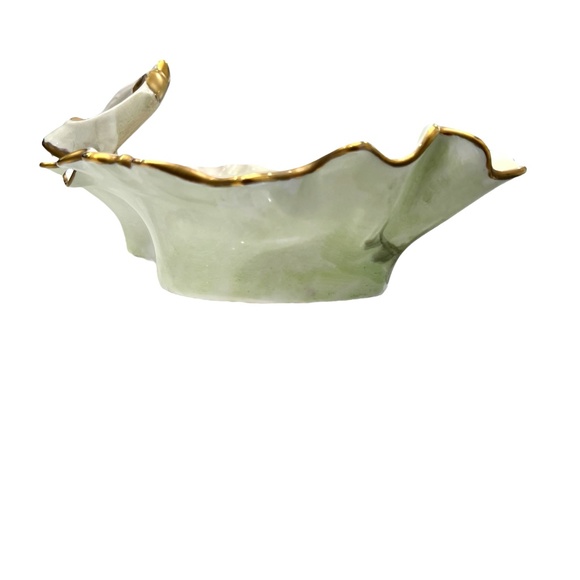 VINTAGE GERALD PORZELLAN FLORAL POPPIES DISH WITH GOLD HANDLE & TRIM #6620 - Picture 5 of 16